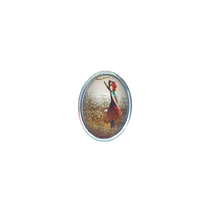 ring steel silver girl with umbrella1